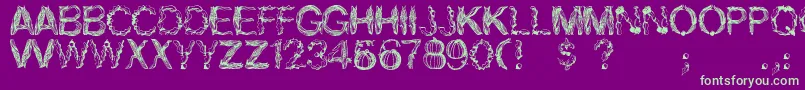 AutumnGifts Font – Green Fonts on Purple Background