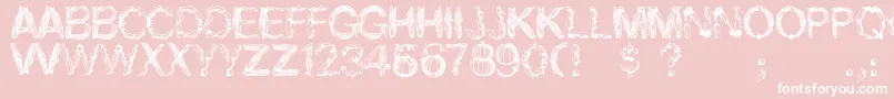 AutumnGifts Font – White Fonts on Pink Background