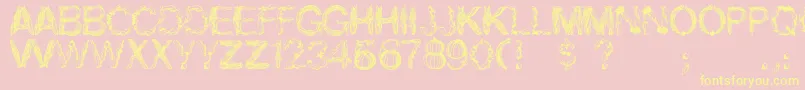 AutumnGifts Font – Yellow Fonts on Pink Background