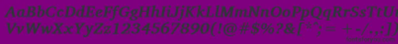 Charissilbi Font – Black Fonts on Purple Background