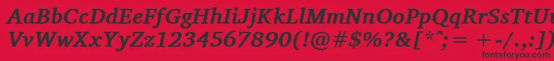 Charissilbi Font – Black Fonts on Red Background