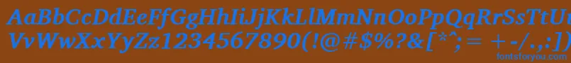 Charissilbi Font – Blue Fonts on Brown Background