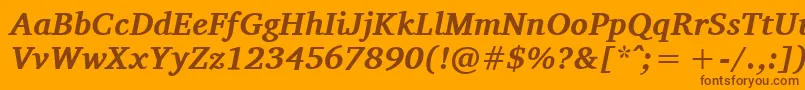 Charissilbi Font – Brown Fonts on Orange Background