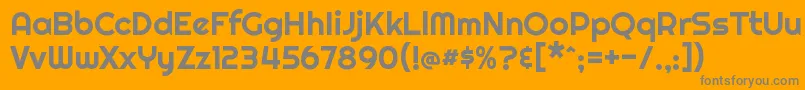 RighteousRegular Font – Gray Fonts on Orange Background