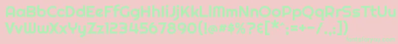 RighteousRegular Font – Green Fonts on Pink Background