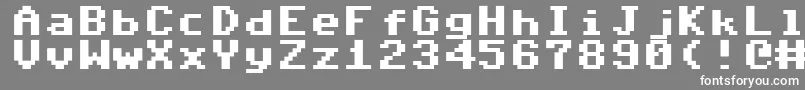 フォントAdore64 – 灰色の背景に白い文字