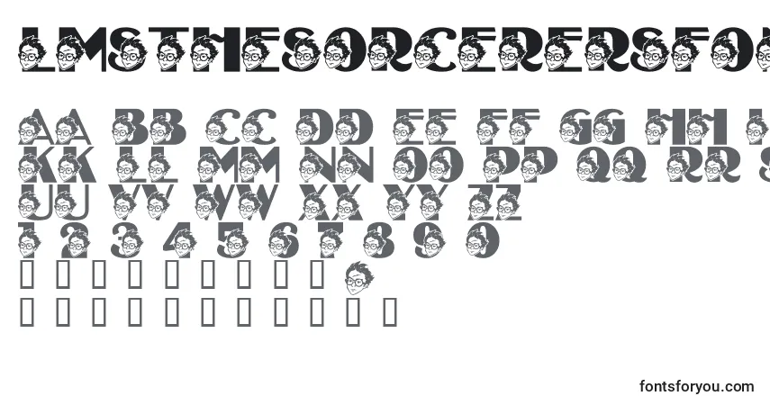 Czcionka LmsTheSorcerersFont – alfabet, cyfry, specjalne znaki