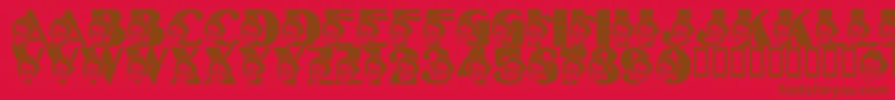 LmsTheSorcerersFont Font – Brown Fonts on Red Background