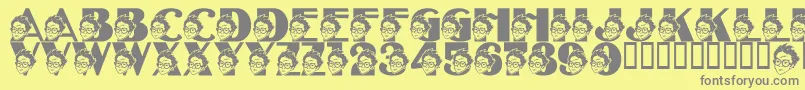 fuente LmsTheSorcerersFont – Fuentes Grises Sobre Fondo Amarillo
