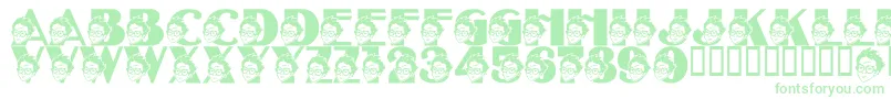 Czcionka LmsTheSorcerersFont – zielone czcionki na białym tle