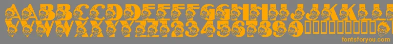 Lisätietoja LmsTheSorcerersFont-fontista LmsTheSorcerersFont-fontti – oranssit fontit harmaalla taustalla