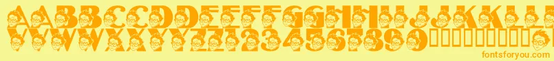 LmsTheSorcerersFont Font – Orange Fonts on Yellow Background