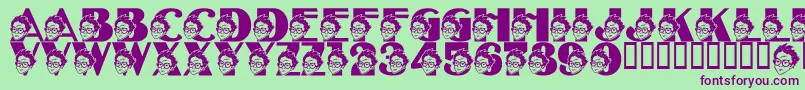 Police LmsTheSorcerersFont – polices violettes sur fond vert