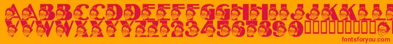 LmsTheSorcerersFont Font – Red Fonts on Orange Background