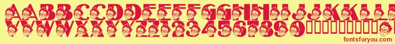 LmsTheSorcerersFont Font – Red Fonts on Yellow Background