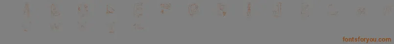 Monstros Font – Brown Fonts on Gray Background