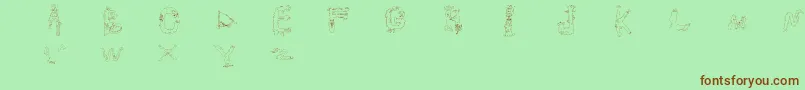 Подробнее о шрифте Monstros Шрифт Monstros – коричневые шрифты на зелёном фоне