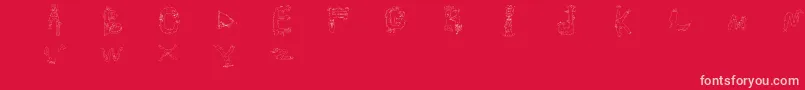 Police Monstros – polices roses sur fond rouge