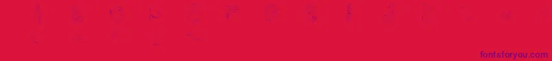 Monstros Font – Purple Fonts on Red Background