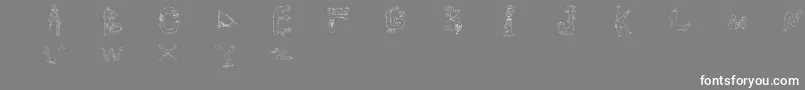 Monstros Font – White Fonts on Gray Background