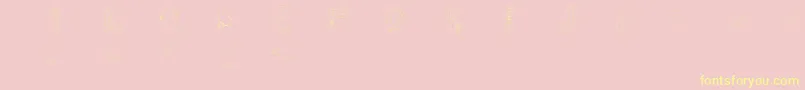Monstros Font – Yellow Fonts on Pink Background