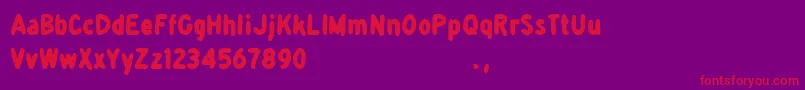 Ddorktrial Font – Red Fonts on Purple Background