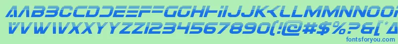 Eurofighterhalfital Font – Blue Fonts on Green Background