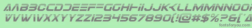 Eurofighterhalfital Font – Gray Fonts on Green Background
