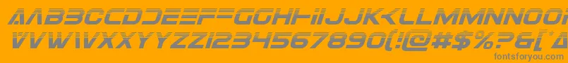 Eurofighterhalfital Font – Gray Fonts on Orange Background