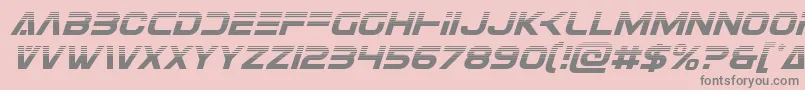 Eurofighterhalfital-Schriftart – Graue Schriften auf rosa Hintergrund