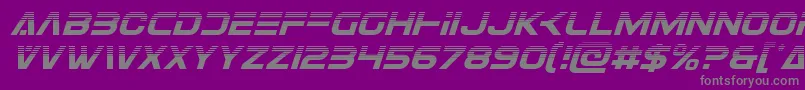Czcionka Eurofighterhalfital – szare czcionki na fioletowym tle