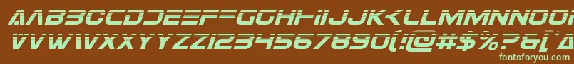 Eurofighterhalfital Font – Green Fonts on Brown Background