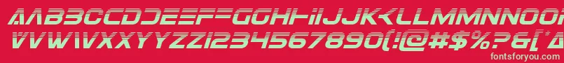 Шрифт Eurofighterhalfital – зелёные шрифты на красном фоне