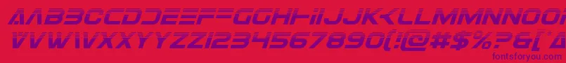 Czcionka Eurofighterhalfital – fioletowe czcionki na czerwonym tle