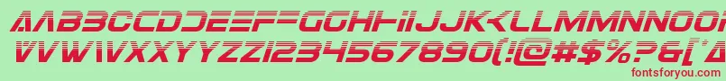 Eurofighterhalfital Font – Red Fonts on Green Background