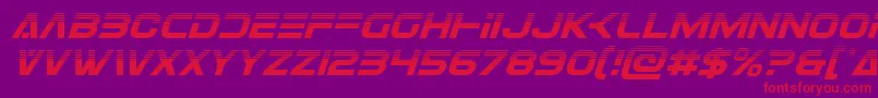 Eurofighterhalfital Font – Red Fonts on Purple Background