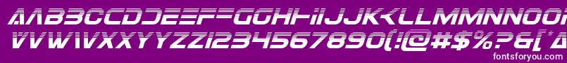 Eurofighterhalfital Font – White Fonts on Purple Background