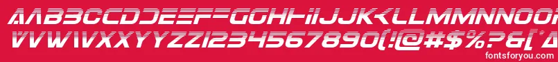 Eurofighterhalfital Font – White Fonts on Red Background
