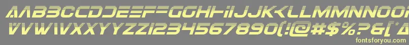 Eurofighterhalfital Font – Yellow Fonts on Gray Background