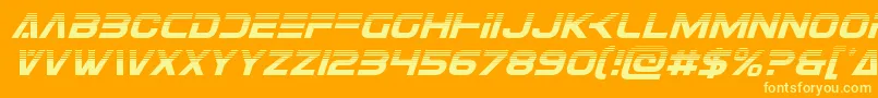 Eurofighterhalfital Font – Yellow Fonts on Orange Background