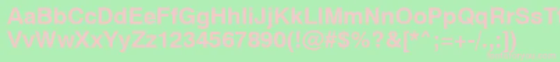 Swiss721BoldSwa Font – Pink Fonts on Green Background