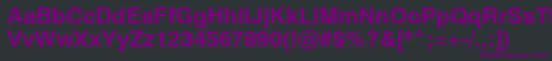 Swiss721BoldSwa Font – Purple Fonts on Black Background