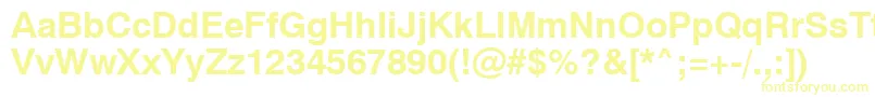 Swiss721BoldSwa Font – Yellow Fonts on White Background