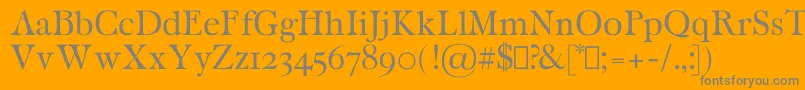 CaritaRegular Font – Gray Fonts on Orange Background