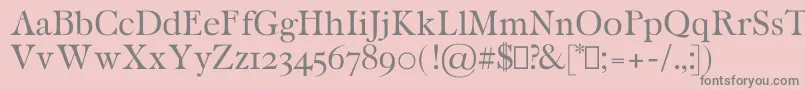 More about CaritaRegular Font CaritaRegular Font – Gray Fonts on Pink Background