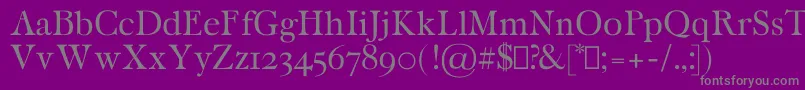 CaritaRegular Font – Gray Fonts on Purple Background