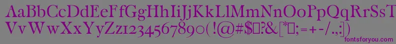 CaritaRegular Font – Purple Fonts on Gray Background
