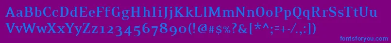 PfexecutiveBold Font – Blue Fonts on Purple Background