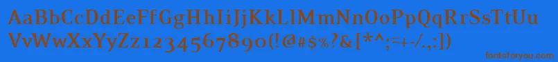 PfexecutiveBold Font – Brown Fonts on Blue Background