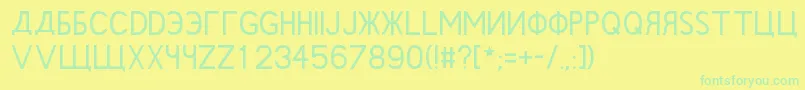 En savoir plus sur la police RushinRegular Police RushinRegular – polices vertes sur fond jaune